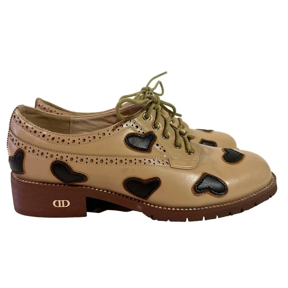 NWT Baldi London North Hampton Brown Heart Oxfords 6.5